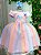 Vestido Infantil Rosa Jardim Encantado Chuva de Amor Arco Iris - Imagem 5