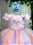 Vestido Infantil Rosa Jardim Encantado Chuva de Amor Arco Iris - Imagem 8