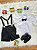 Conjunto Social Pajem Camisa Branca Short e Susp. Preto - Imagem 2