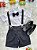 Conjunto Social Pajem Camisa Branca Short e Susp. Preto - Imagem 3