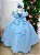 Vestido Dama Azul Bebe Formatura Renda Longo - Imagem 2