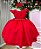 Vestido Infantil Vermelho Menina Luxo Natal - Imagem 1