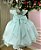 Vestido Infantil Verde Claro Menina Luxo - Imagem 3