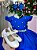 Vestido Infantil Azul Royal Menina Luxo - Imagem 4