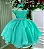 Vestido Infantil Verde Menta Menina Luxo - Imagem 1