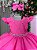 Vestido Infantil Rosa Chiclete Menina Luxo - Imagem 2