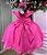 Vestido Infantil Rosa Chiclete Menina Luxo - Imagem 3