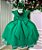 Vestido Infantil Verde Bandeira Menina Luxo - Imagem 5
