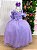 Vestido Infantil Longo Lilas Formatura Tule Glitter Festa - Imagem 1