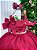 Vestido Infantil Longo Marsala Formatura Tule Glitter Festa - Imagem 2