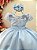 Vestido Dama Azul Claro Formatura Renda Longo - Imagem 2