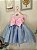 Vestido Infantil Galinha pintadinha Organza Super Luxo - Imagem 3