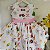 Vestido Infantil Fazendinha Fundo Branco Luxo - Imagem 3