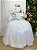 Vestido Infantil Longo Branco Formatura Tule Glitter Festa - Imagem 1