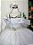Vestido Infantil Longo Branco Formatura Tule Glitter Festa - Imagem 2