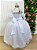 Vestido Infantil Longo Branco Formatura Tule Glitter Festa - Imagem 3