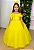 Vestido Infantil Longo Amarelo Formatura Tule Glitter Festa - Imagem 1