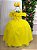 Vestido Infantil Longo Amarelo Formatura Tule Glitter Festa - Imagem 2