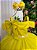 Vestido Infantil Longo Amarelo Formatura Tule Glitter Festa - Imagem 6