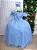 Vestido Infantil Longo Azul Bebe Formatura Tule Glitter Festa - Imagem 2
