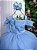 Vestido Infantil Longo Azul Bebe Formatura Tule Glitter Festa - Imagem 3