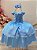 Fantasia Infantil Frozen e Cinderela Renda Azul Claro - Imagem 1