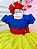 Vestido Infantil Branca de Neve Amarelo Azul Festas - Imagem 2