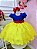 Vestido Infantil Branca de Neve Amarelo Azul Festas - Imagem 1
