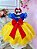 Vestido Infantil Branca de Neve Busto Azul Nervura Strass - Imagem 3