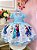Vestido Infantil Azul Princesas Frozen Elsa Anna Com Laço - Imagem 1