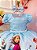 Vestido Infantil Azul Princesas Frozen Elsa Anna Com Laço - Imagem 3