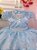 Vestido Infantil Frozen Princesas Capa e Cinto de Pérolas - Imagem 7