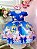 Vestido Infantil Elsa e Frozen Princesas Azul Luxo Festas - Imagem 1