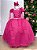 Vestido de Festa Infantil Longo Pink Daminha Menina - Imagem 2