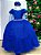 Vestido de Festa Infantil Longo Azul Royal Daminha Menina - Imagem 3