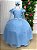Vestido de Festa Infantil Longo Azul Bebe Daminha Menina - Imagem 4