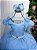 Vestido de Festa Infantil Longo Azul Bebe Daminha Menina - Imagem 5