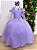 Vestido de Festa Infantil Lilas Daminha Menina - Imagem 4