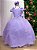 Vestido de Festa Infantil Lilas Daminha Menina - Imagem 1