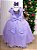 Vestido de Festa Infantil Lilas Daminha Menina - Imagem 3