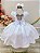 Vestido Infantil Branco Busto Com Renda Daminhas Festas - Imagem 3
