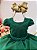 Vestido Infantil Verde Militar Busto Com Renda Festas - Imagem 2