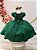 Vestido Infantil Verde Militar Busto Com Renda Festas - Imagem 4