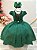Vestido Infantil Verde Militar Busto Com Renda Festas - Imagem 5