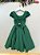 Vestido Infantil Verde Militar Busto Com Renda Festas - Imagem 9
