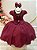 Vestido Infantil Marsala Busto Com Renda Daminha Festas - Imagem 3