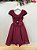 Vestido Infantil Marsala Busto Com Renda Daminha Festas - Imagem 5