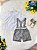 Conjunto Social Short Susp. Gravata Cinza e Camisa Branca - Imagem 2
