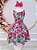 Vestido Infantil Casual Primavera Verão Verde Florido Colorido - Imagem 2