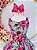 Vestido Infantil Casual Primavera Verão Verde Florido Colorido - Imagem 3